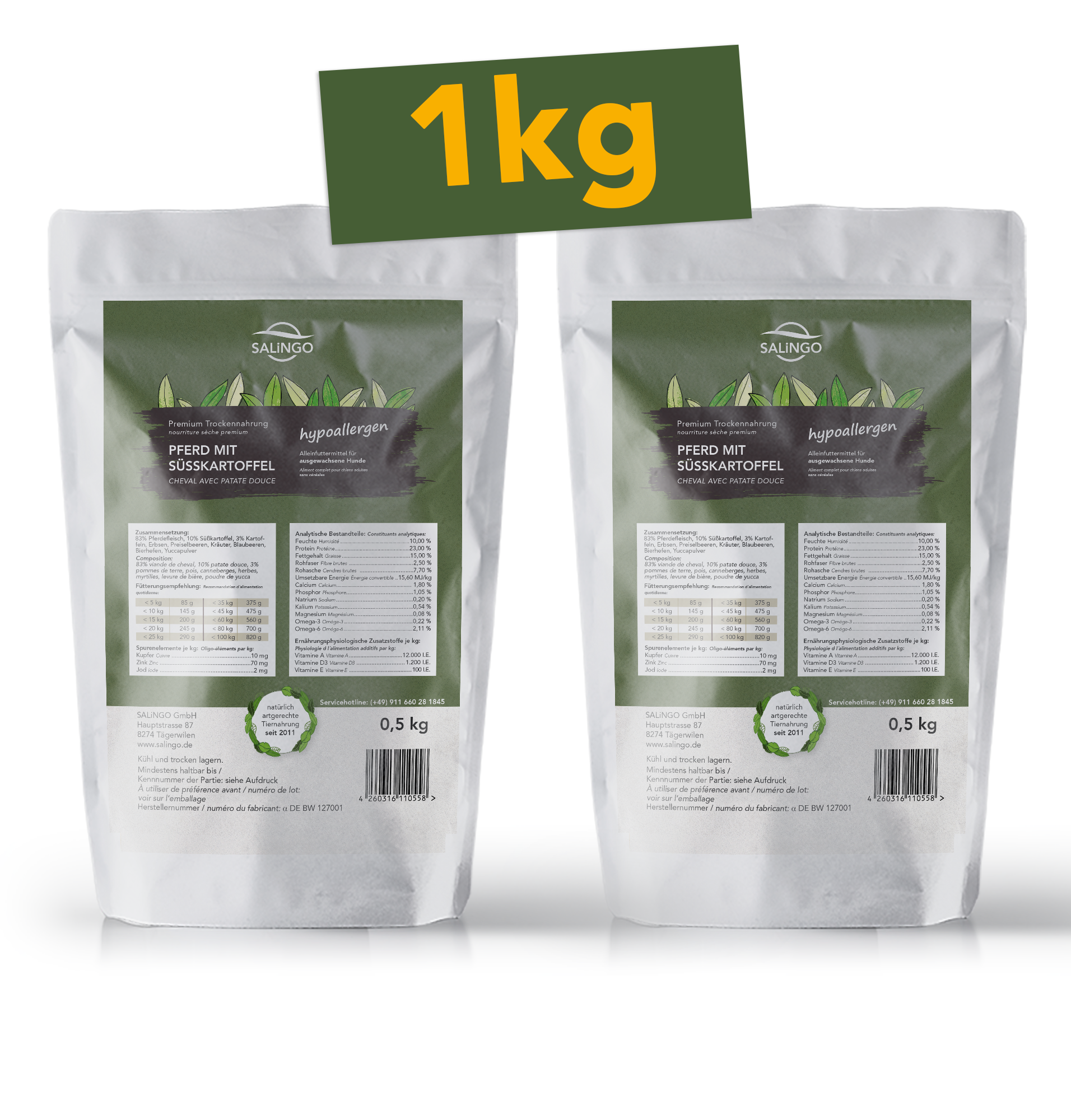 Pferd mit Süßkartoffel - Mengeneinheit: 1kg 